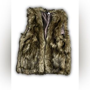 H&M, large, faux fur, vest